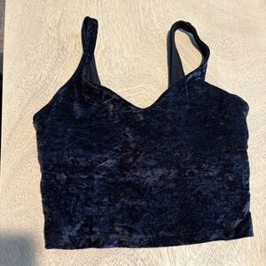 Lululemon Athletica Black Velvet Crop Top
